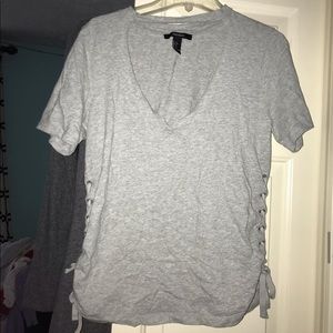 Grey cutout top